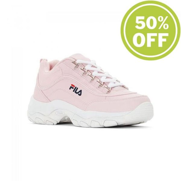 Fila Strada Low Wmn Chalk Women's Sneakers - Pink,NZ 805-41368